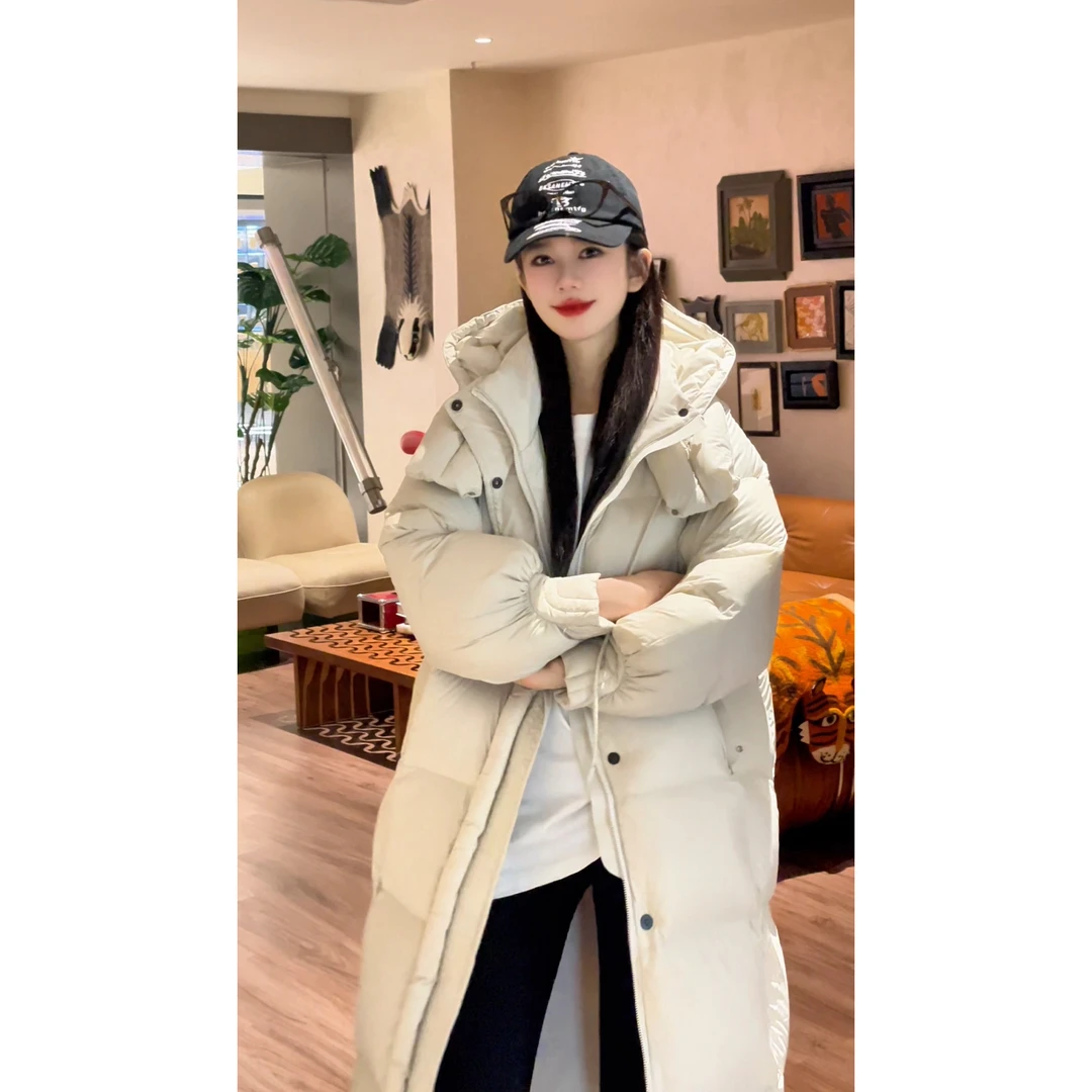 90白鹅绒 泡芙过膝大长鹅绒服 JYYRPLF8888