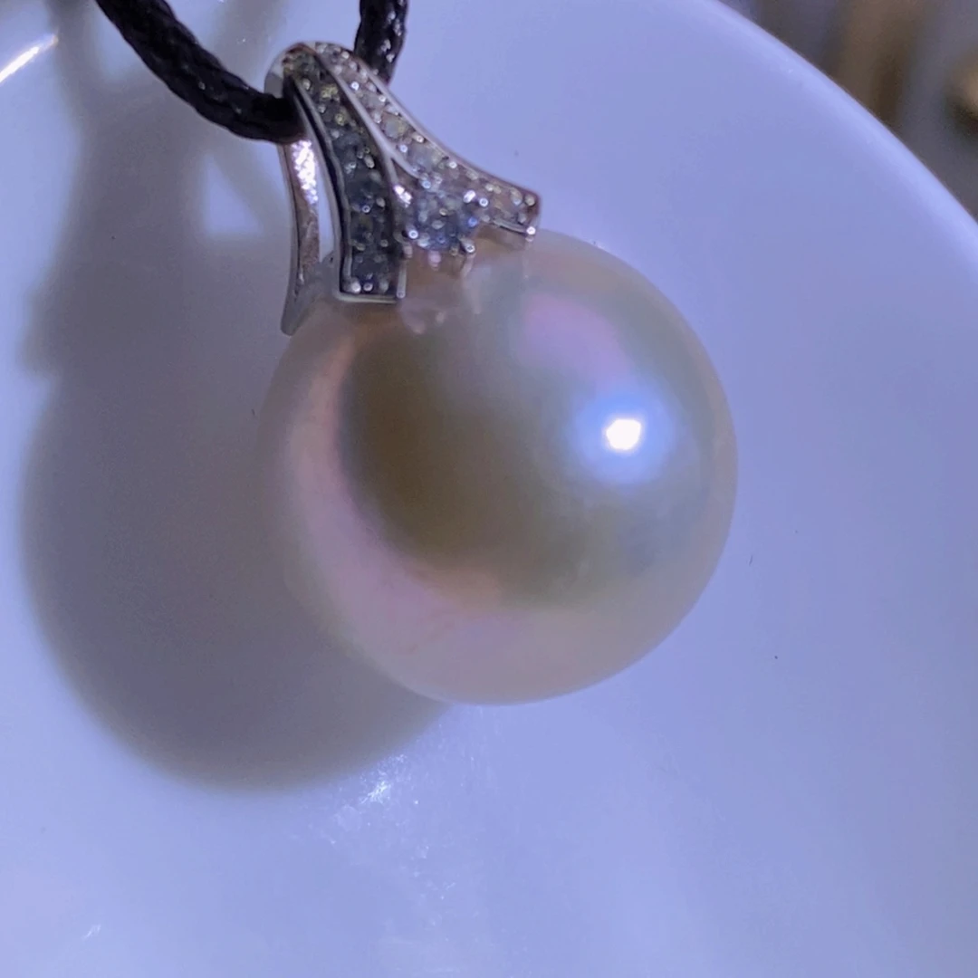 淡水珍珠银S925镶嵌天然淡水珍珠(微瑕)