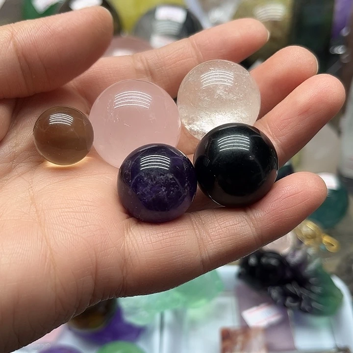 珠宝半成品水晶未镶嵌85克水晶小球