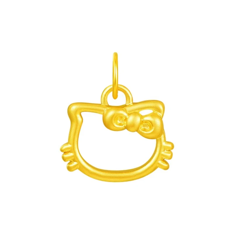【巧玲珠宝】足金999 卡通小猫饰品 经典时尚百搭