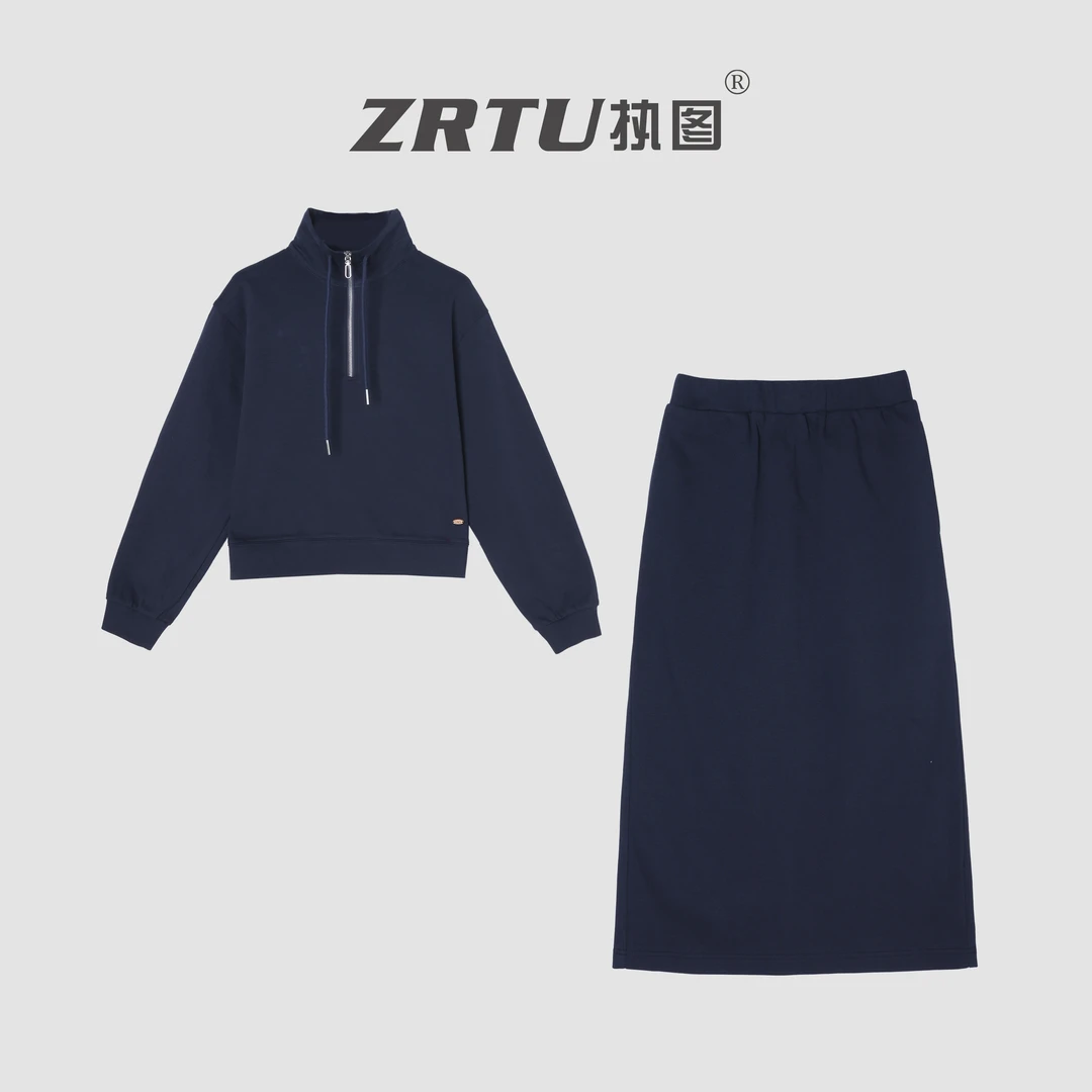 ZRTU/执图2025新款秋季女士立领上衣运动时尚套装