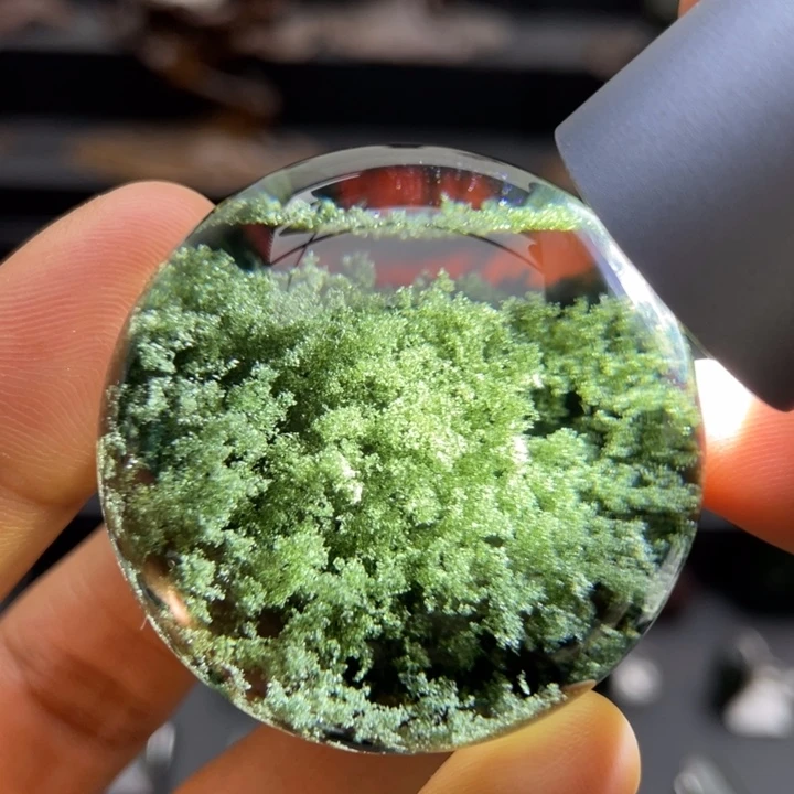 水晶未镶嵌颈饰绿幽灵单珠定制