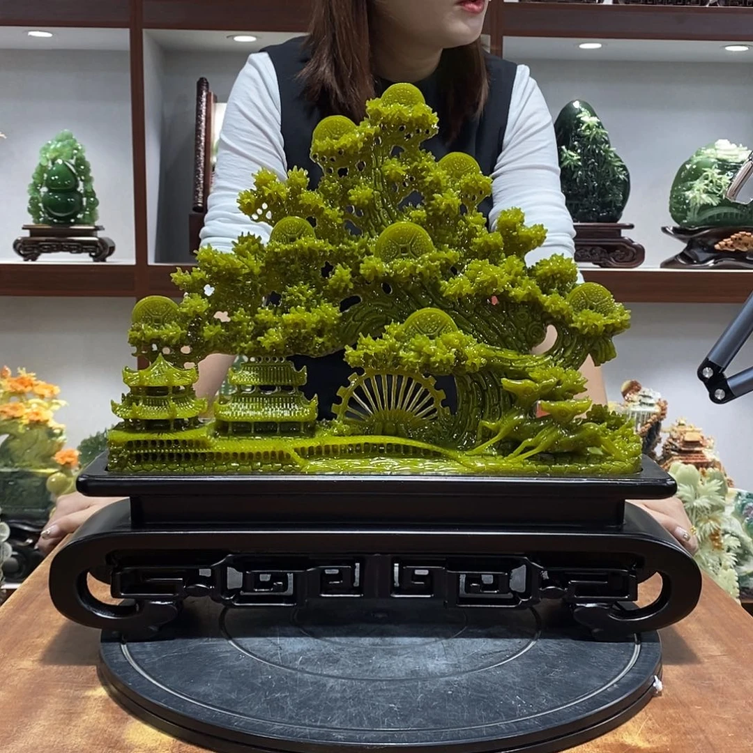 小***爱玉山水摆件 玄关摆件