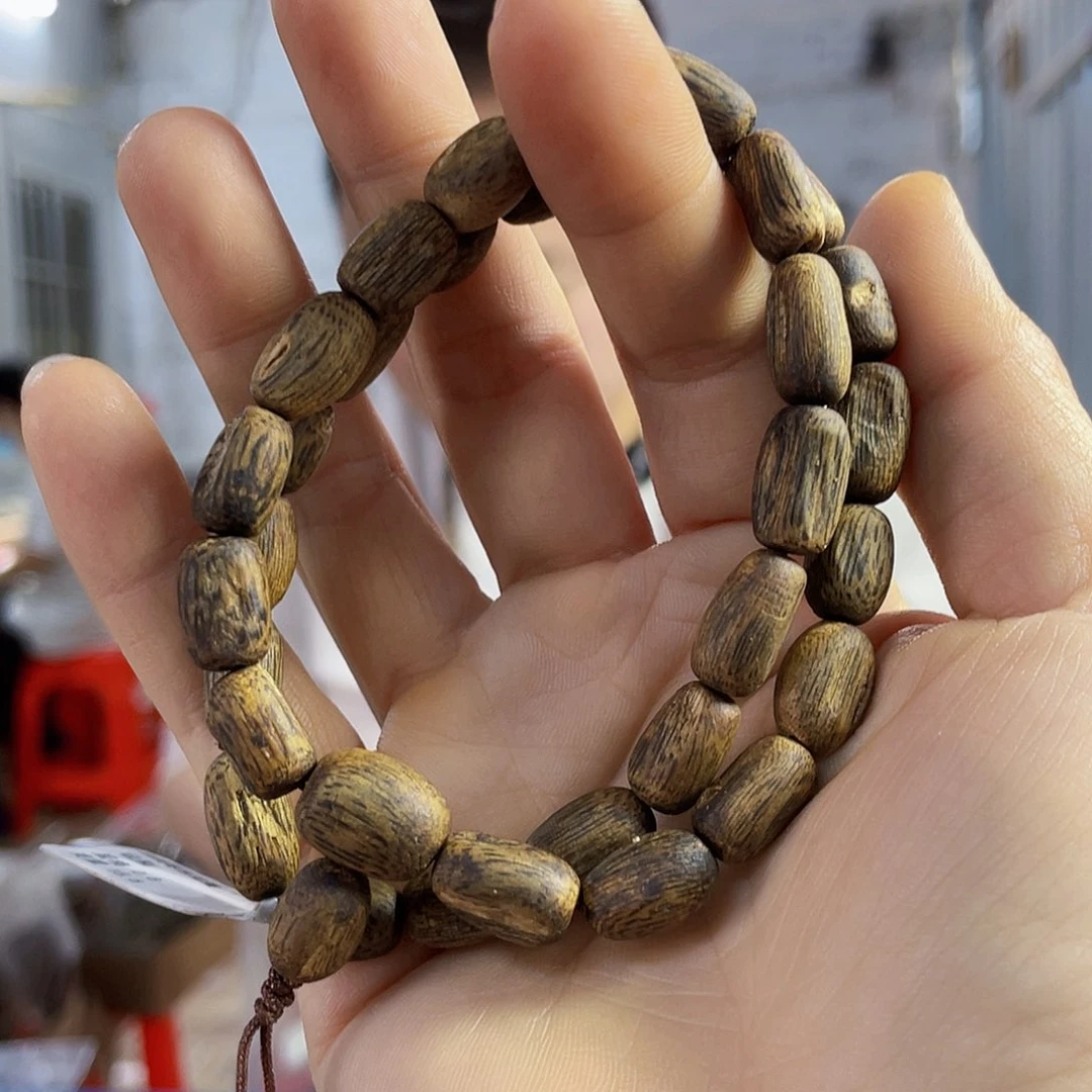 沉香手串棋楠枣珠双圈0.8/15克多样性发一