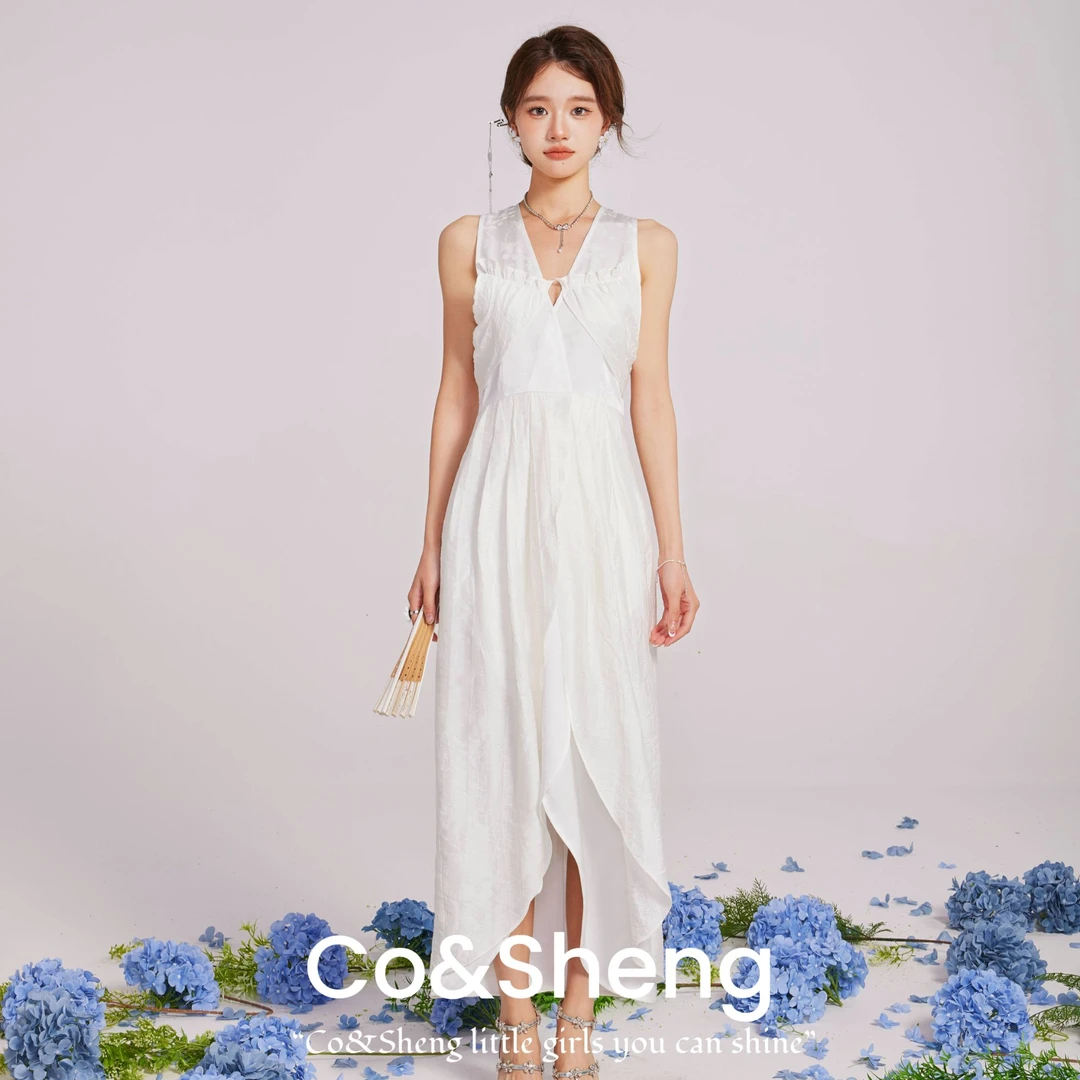 情书/cosheng重生小个子夏新款连衣裙白色洋气衣服女百搭欧若风