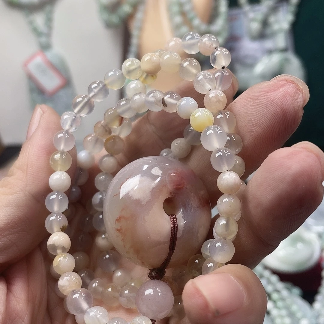 翡翠未镶嵌颈饰毛衣链