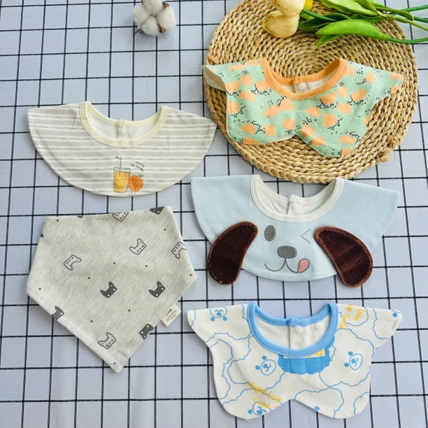 新生儿口水巾防吐奶围嘴宝宝围兜婴儿防水围巾