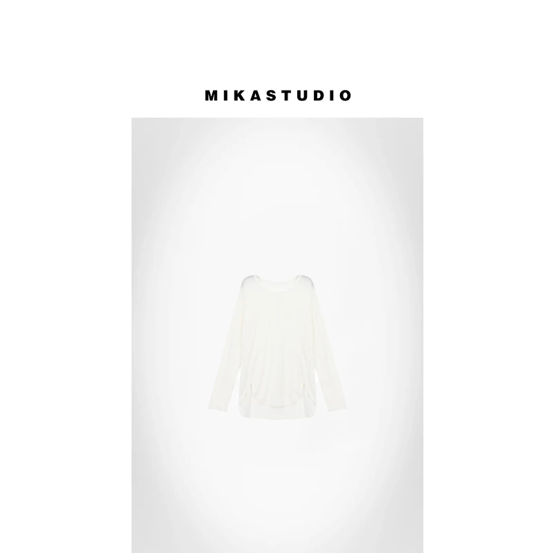 孤品100圆领垂顺舒适T恤【10%桑蚕丝90%莱赛尔】ABSZ2057