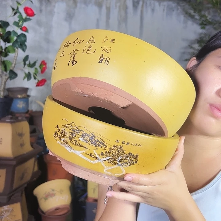 黄色江山如画小号一对