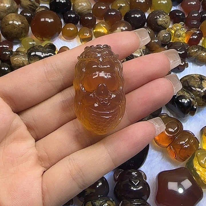 未镶嵌琥珀裸石美人鱼