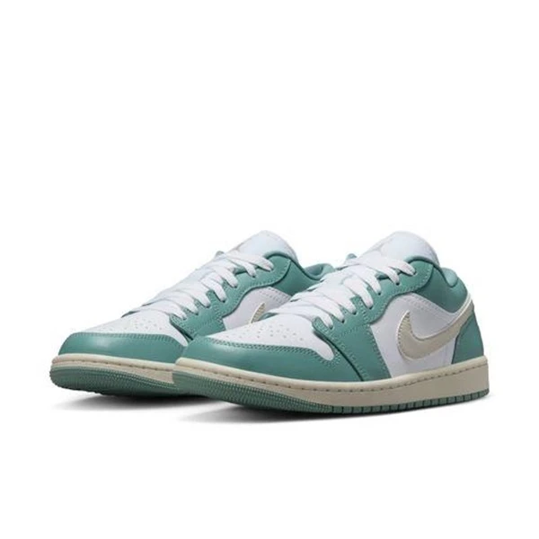 NIKE[流光风]官方AJ1男女同款白绿低帮复古运动鞋DC0774-138