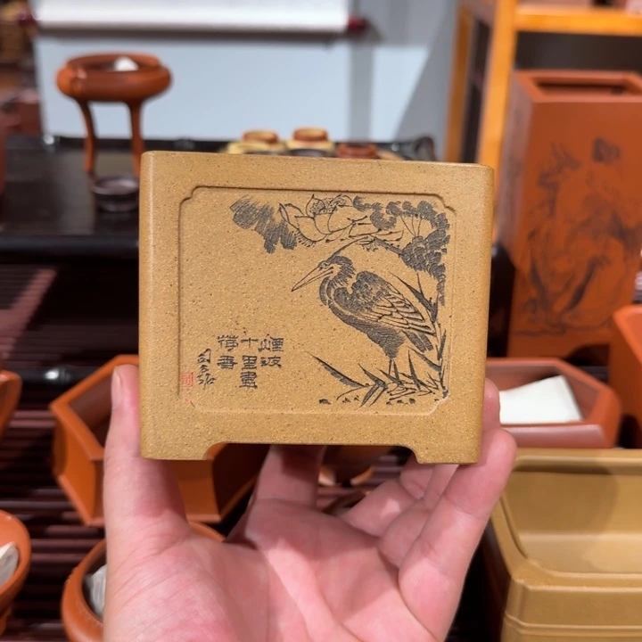 我***来紫砂花盆全手工制作