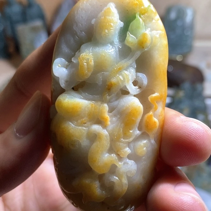 未镶嵌定制翡翠普贤