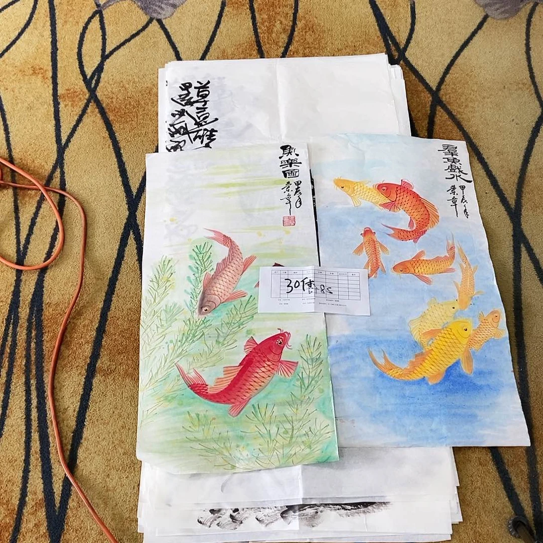 国画佛*50/100李雨轩手绘画心