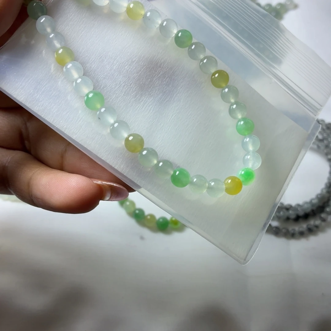 定制翡翠未镶嵌翡翠珠链