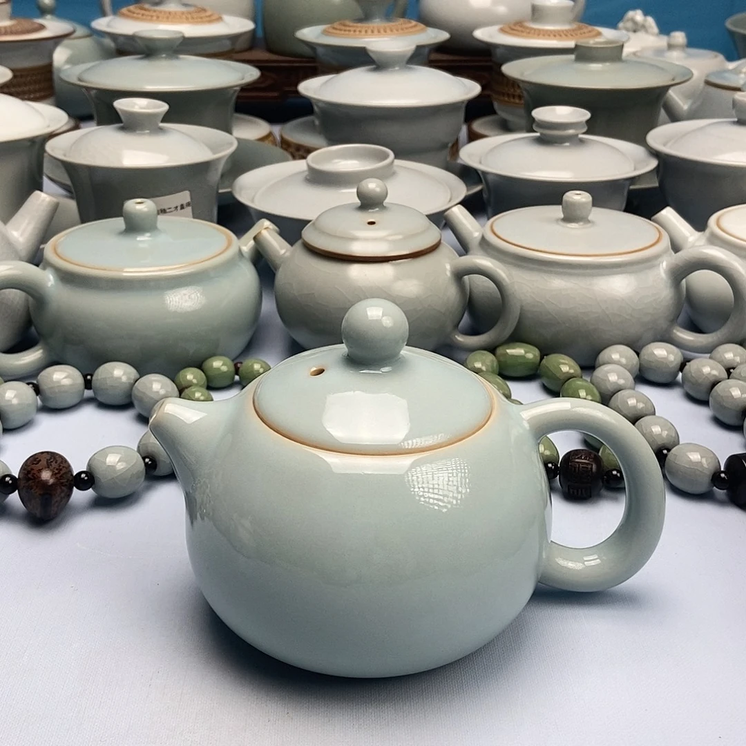 杯天青釉西施壶原矿原釉原产地