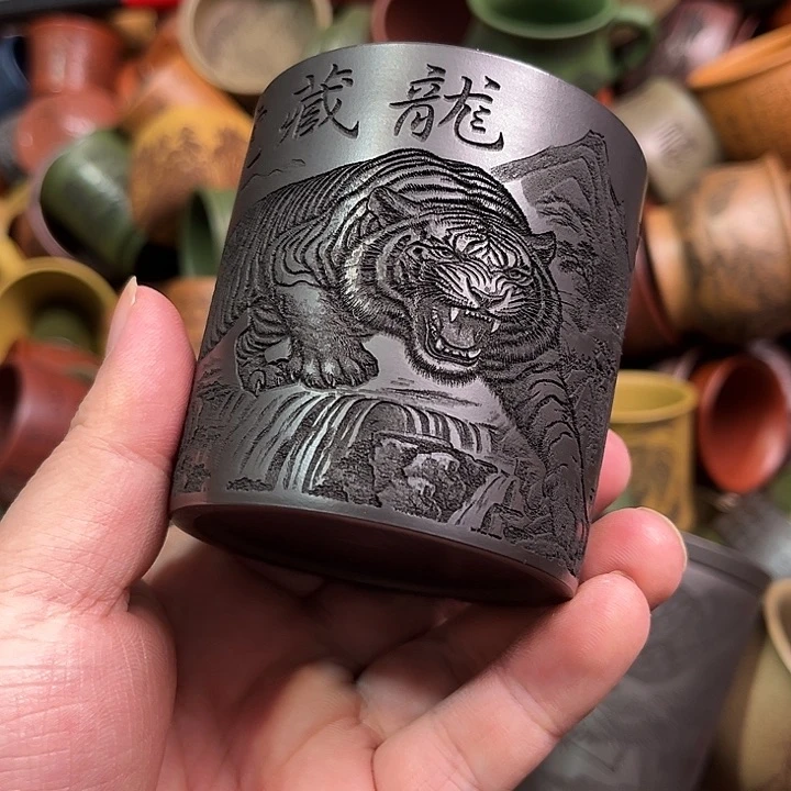 紫砂茶杯全手工紫砂主人杯