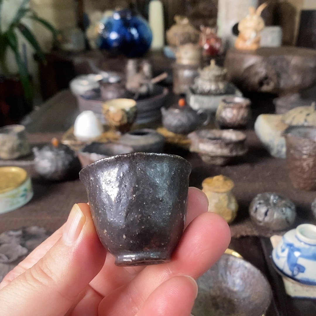 手工制作柴烧茶具