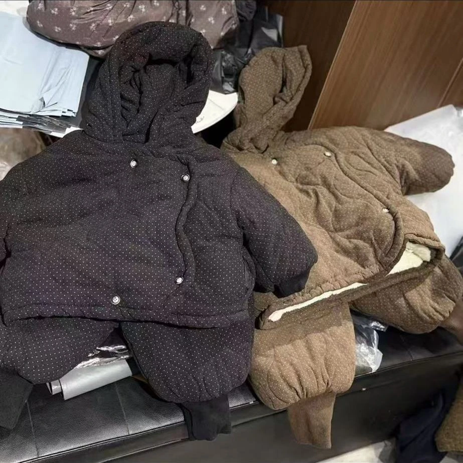 韩版儿童加绒加厚保暖家居服男女童卡通风家居服套装冬装宝宝服潮