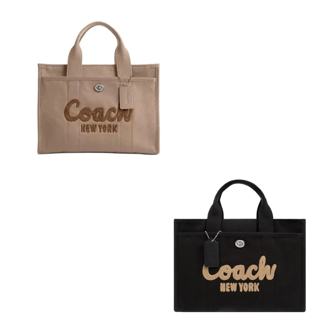 【安娜在美国】COACH蔻驰 Cargo 34 刺绣Logo绗缝大号托特CP158
