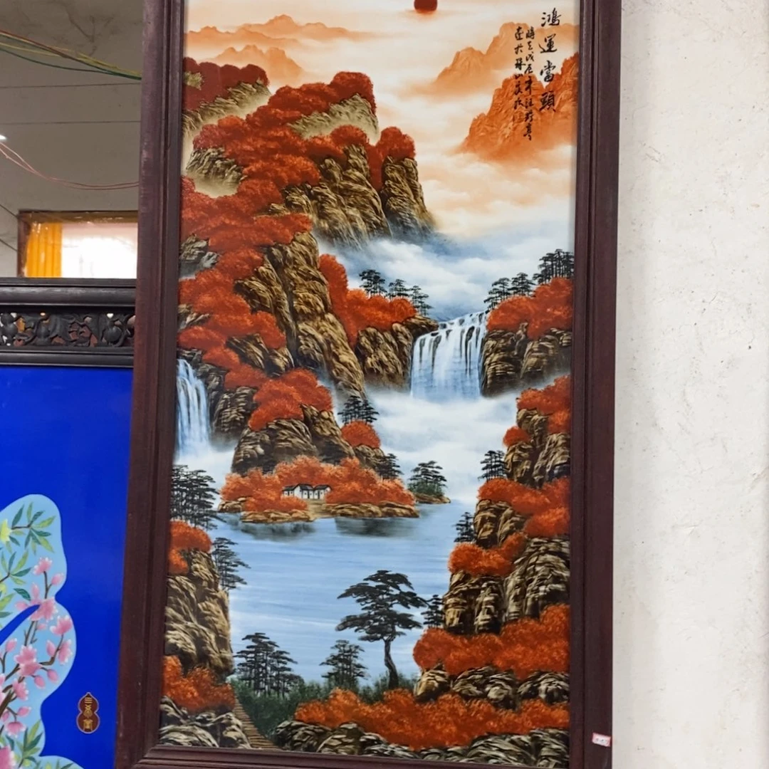 瓷1.2*66*1景德镇瓷板画柴窑烧制