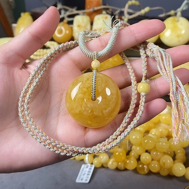 琥珀未镶嵌裸石平安扣