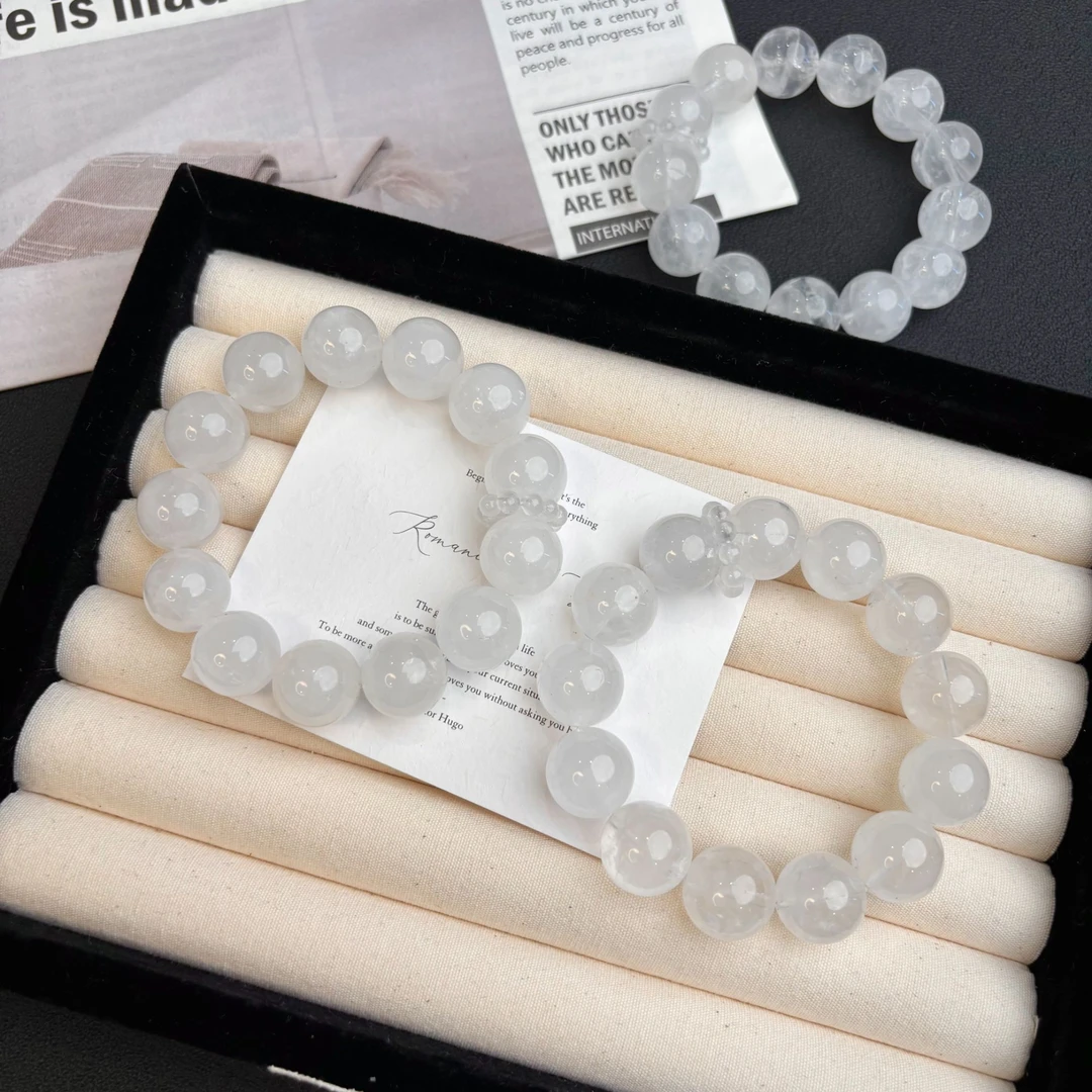 【白雪幽灵】天然白水晶手工diy手串多样性发一 TT60090