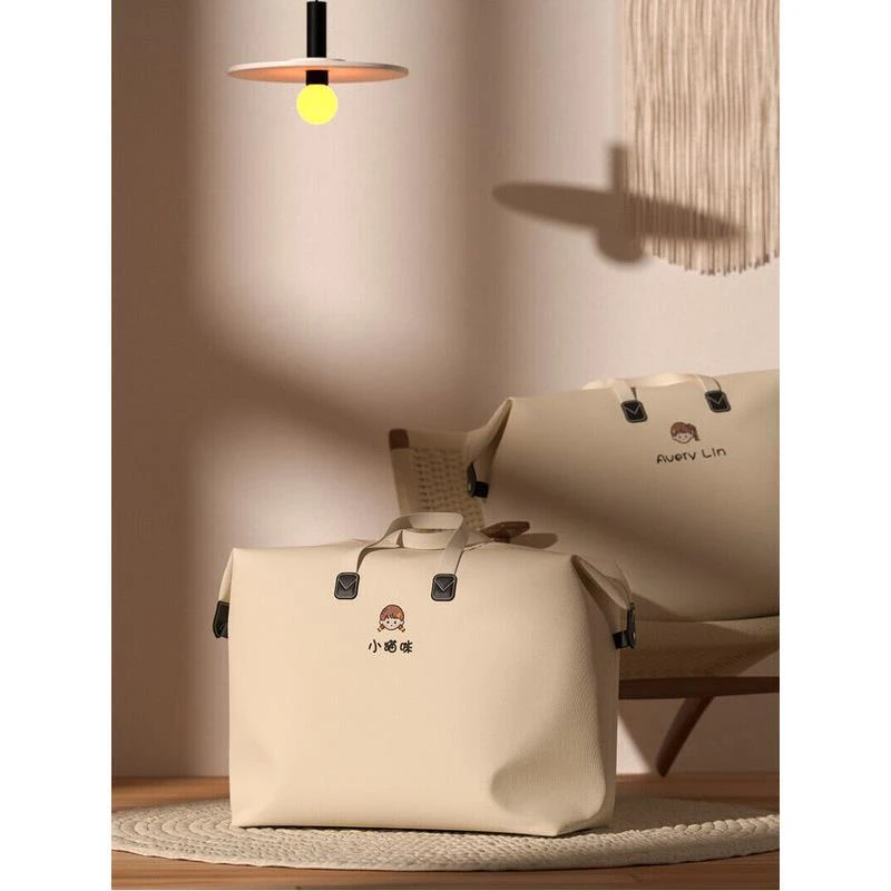 烟火定制儿童名字被子收纳袋幼儿园姓名牛津行李包学生帆布棉被袋