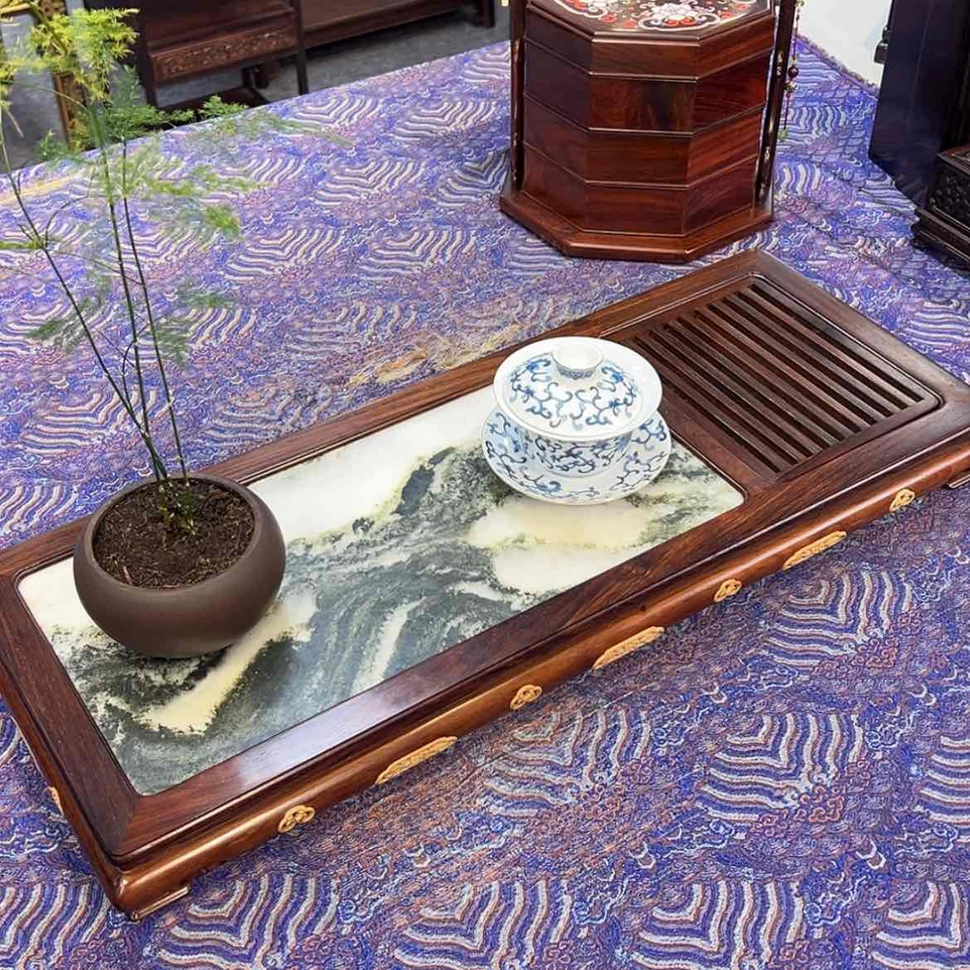 【闪购商品】红酸枝木类成套家具茶盘