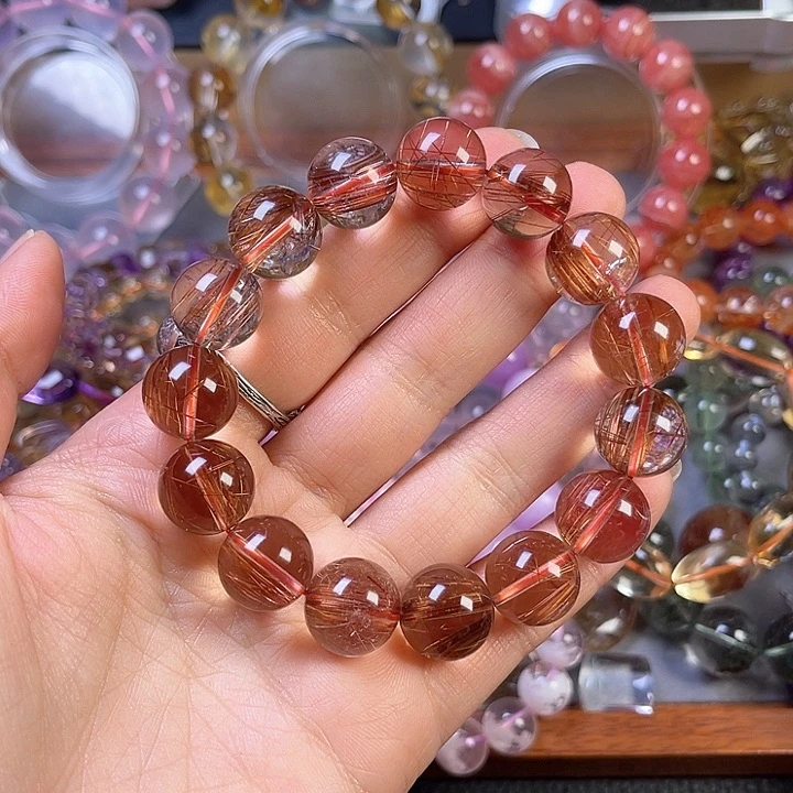 烟晶手链未镶嵌铜发晶9999999999