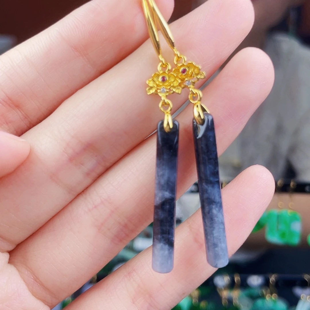 翡翠未镶嵌耳饰饰品