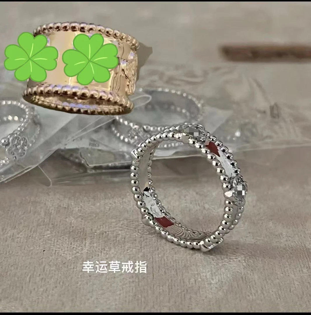 925银戒指 LGJ01简韩锆小众小草戒指时尚复古轻奢饰品指环