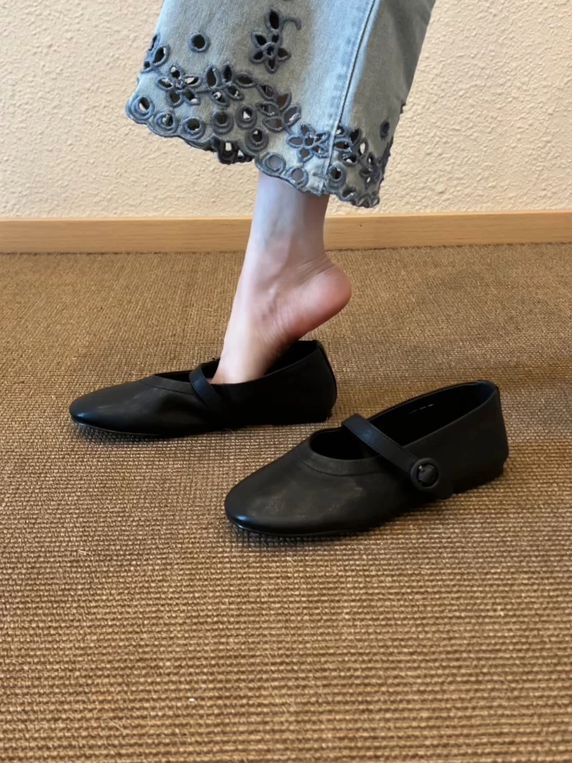 Pokoy-1cm秋季玛丽珍鞋百搭浅口时尚单鞋鞋子夏季防滑薄款