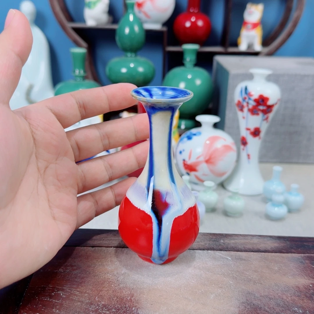 陶瓷手工小花器摆件