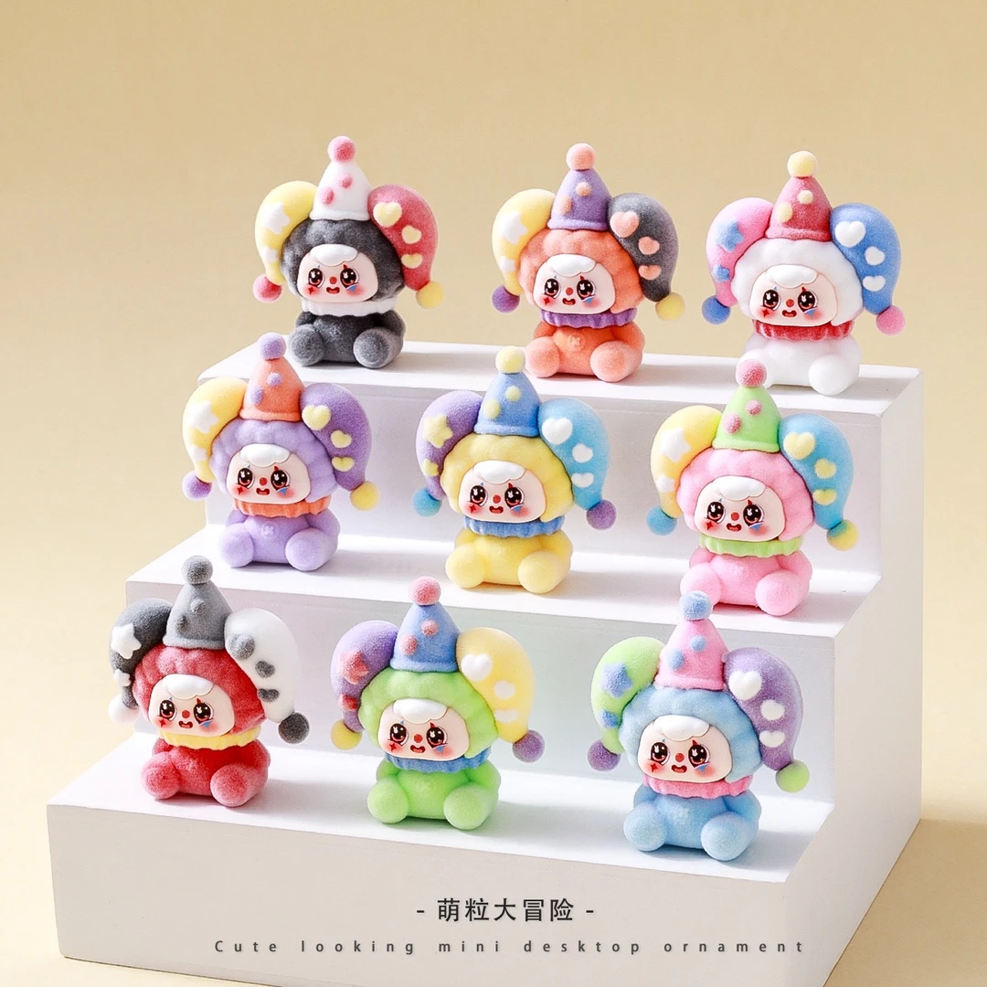 可爱植绒马戏团小丑桌面小摆件