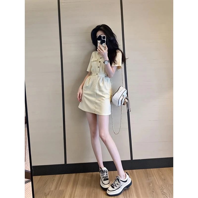 夏季法式牛仔连衣裙2025新款巨好看的气质裙子夏装女士小个子上衣