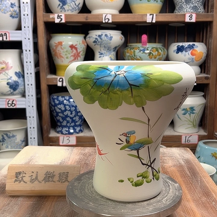 陶火窝荷花鸟新款陶瓷陶瓷