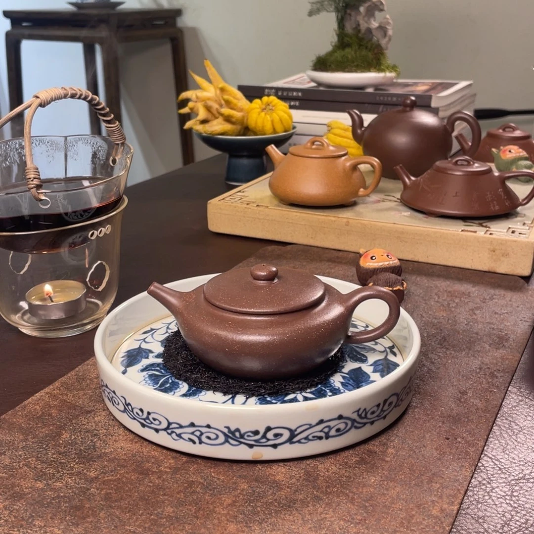 茶壶紫砂扁樱1111