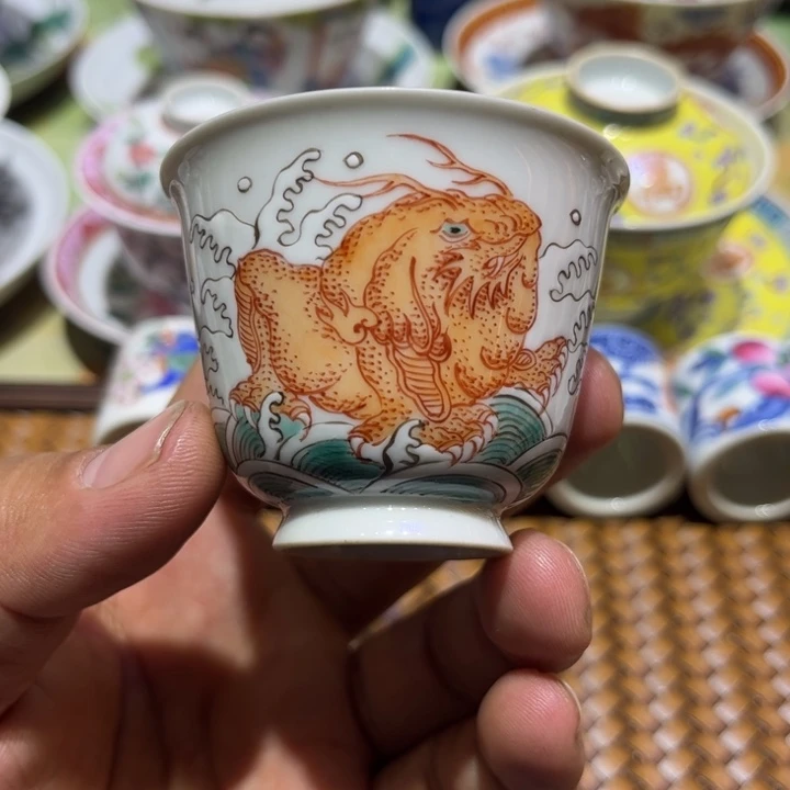 纯手绘精品盖碗杯