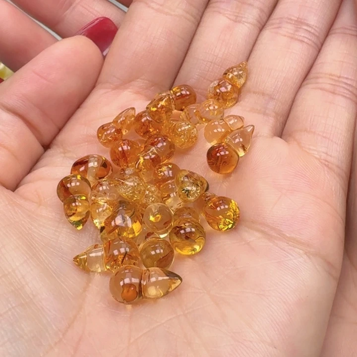 琥珀未镶嵌珠宝奇石配饰随机发一个