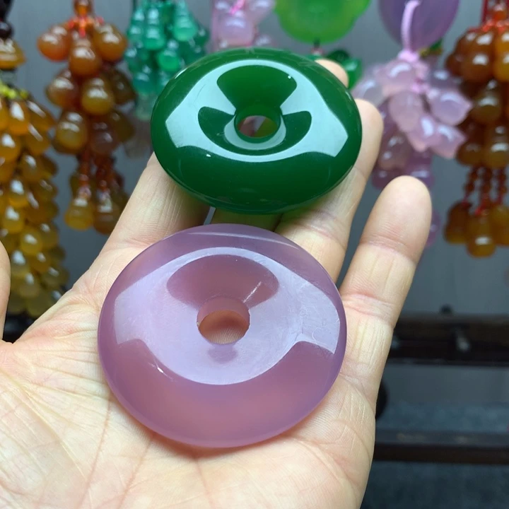 玛瑙/玉髓平安扣未镶嵌利*