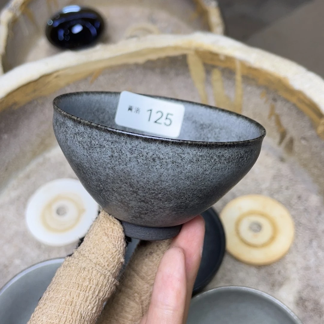 茶盏125 福临号建盏柴烧主人杯