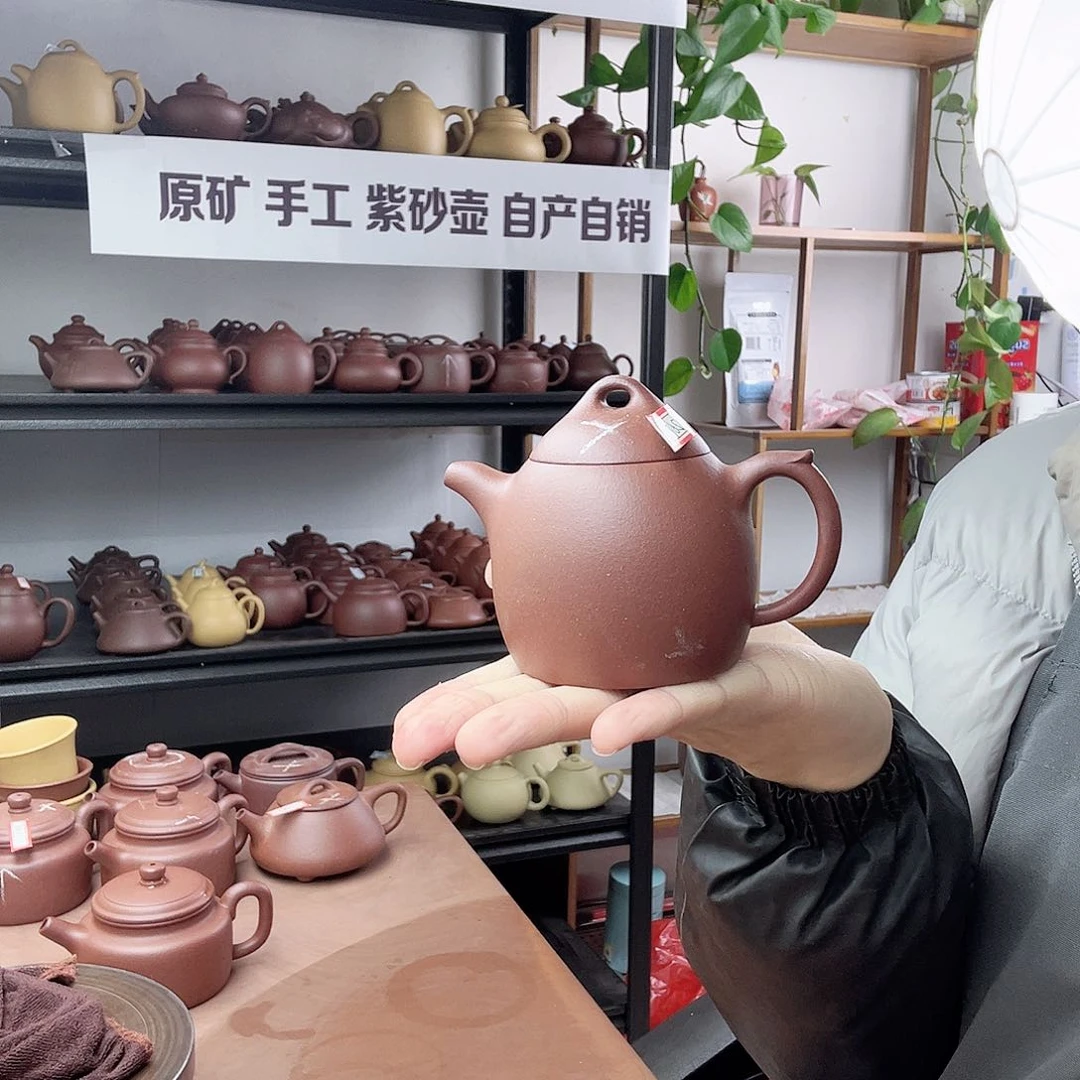 紫砂茶壶中槽清秦权壶