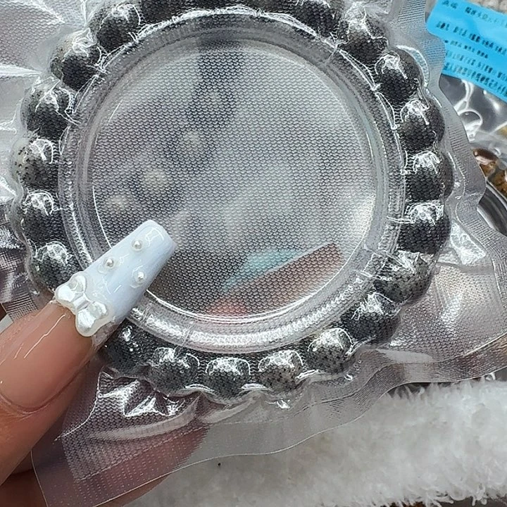 星月菩提手串399尽头卡姿兰大眼睛黑灰星月菩提10桶单圈
