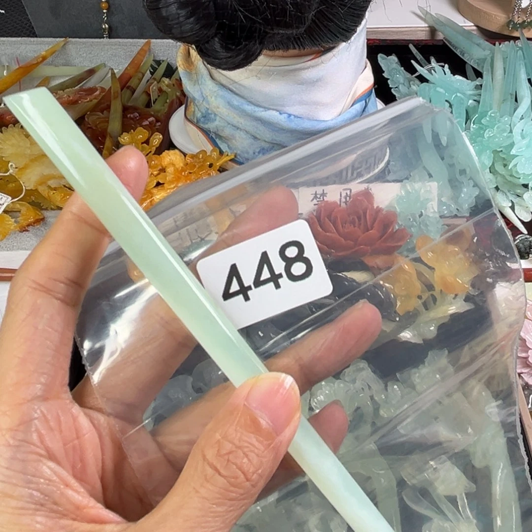 岫玉未镶嵌发饰湫**叶