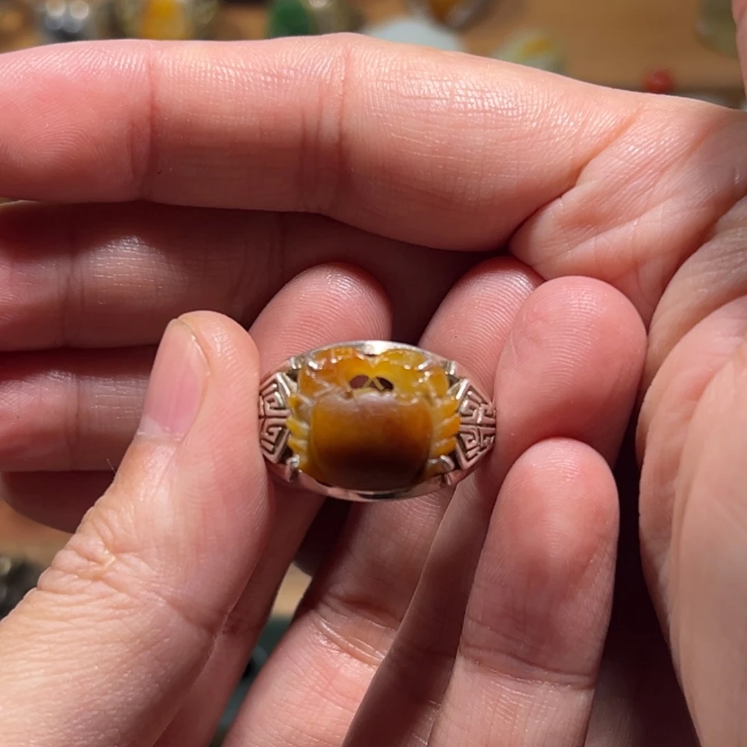 和田玉银S925镶嵌颈饰