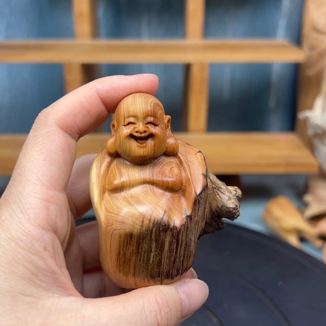 木新****象崖柏木摆件手把件，
