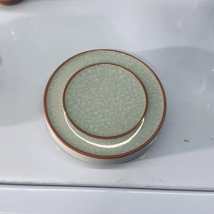 微瑕冰花玉璧杯垫