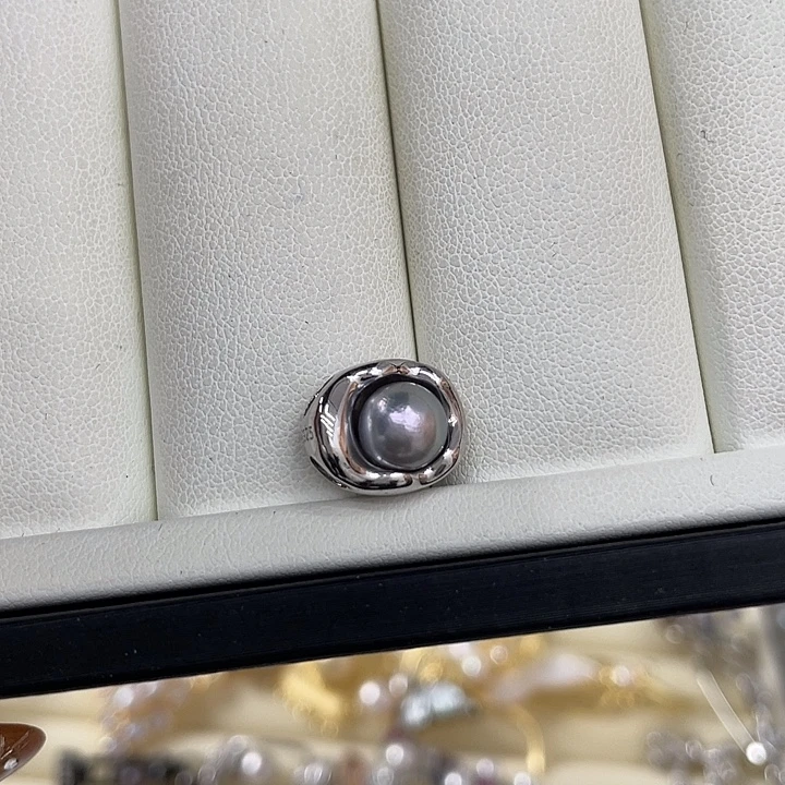 海水珍珠银S925镶嵌吊坠(不含链)