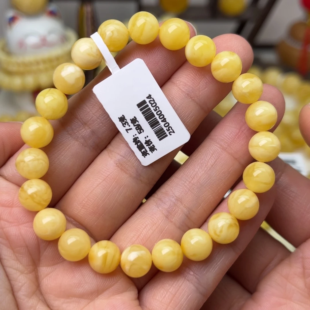 手串蜜蜡未镶嵌8+圆珠手串